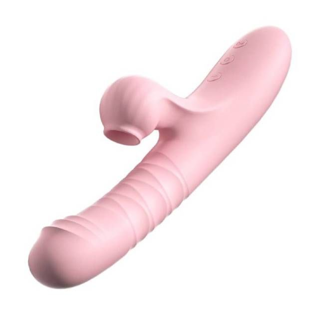 Vibrador de Ponto G e Clitóris com Pulsação 