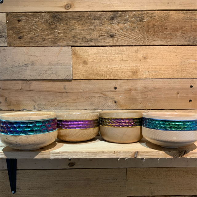 Handmade Wooden Banded Bowls 