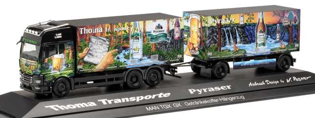MAN TGX GX KHZ Thoma Pyraser Airbrush Design Transporte Herpa 1:87