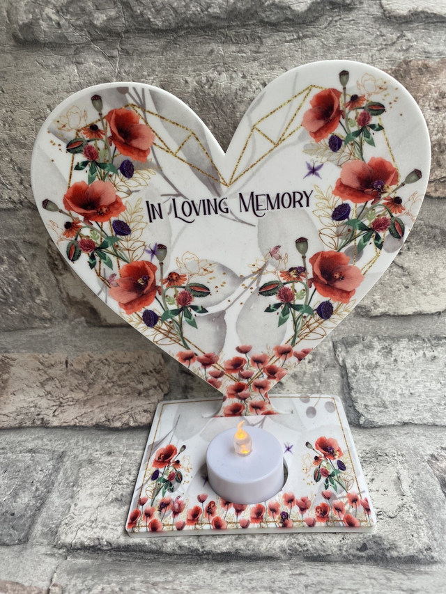 In loving memory tealight holder