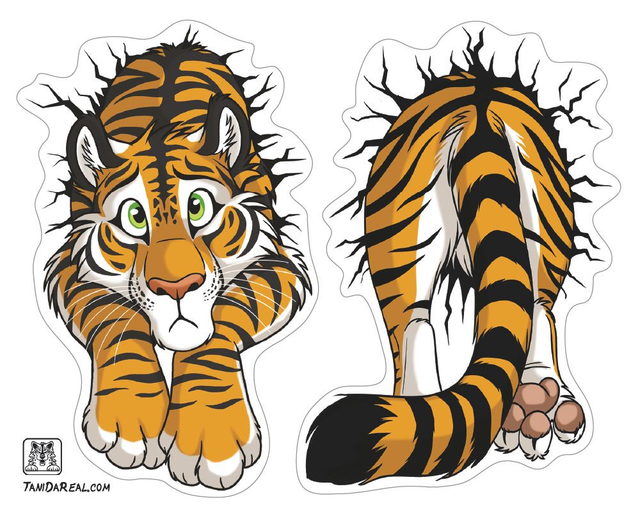 STUCK Tiger Sticker