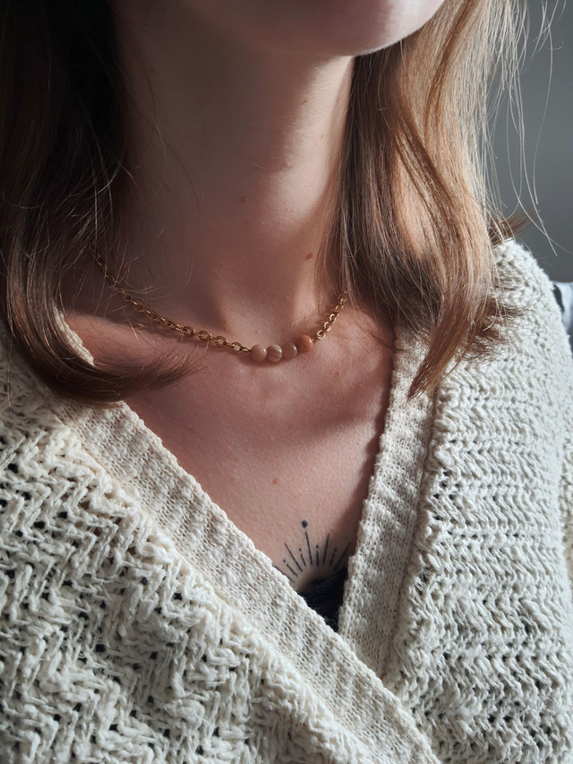 Collier Pierre de lune - Déesse