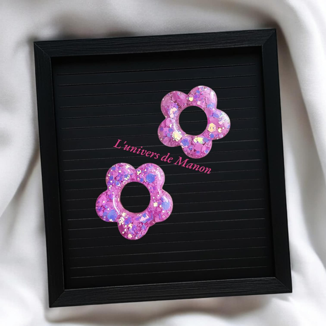 2 Pampilles fleurs (créoles interchangeables)