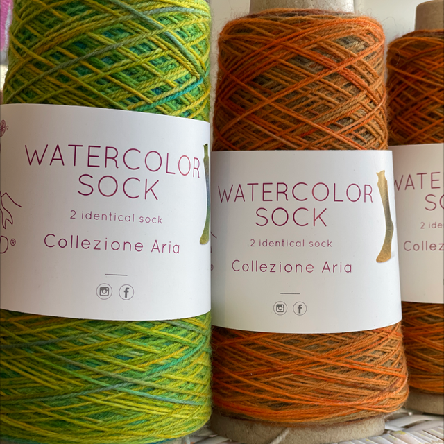 Laines du nord- watercolor sock 