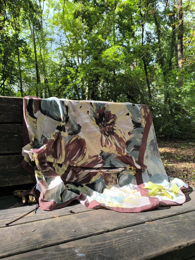 Kopftuch mit Muster Kastanie