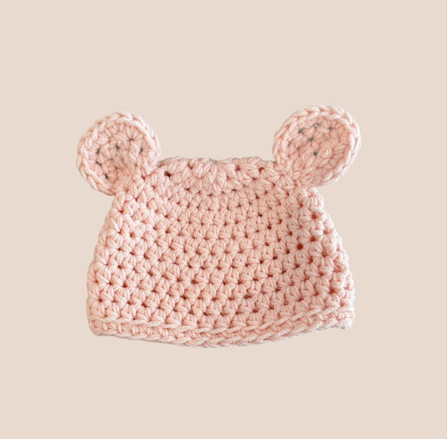 Bear Beanie - Light Pink