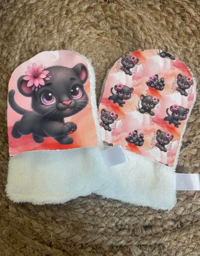Gant de toilette Panthère noire