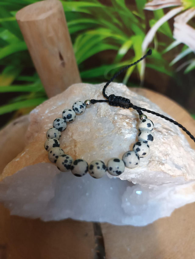 Bracelet en jaspe dalmatien