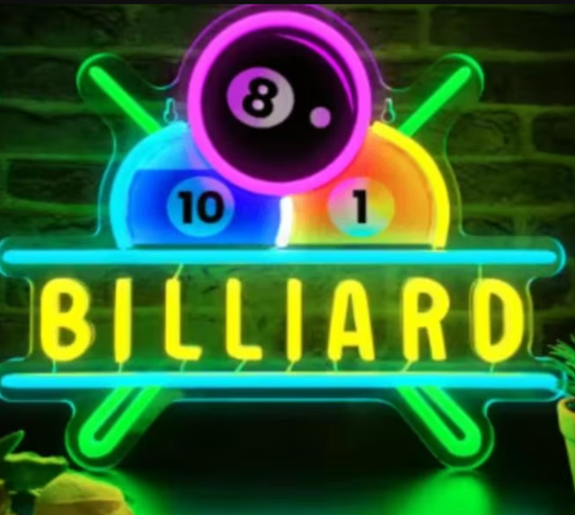LED lamp neon stijl Billiard (35x29cm)