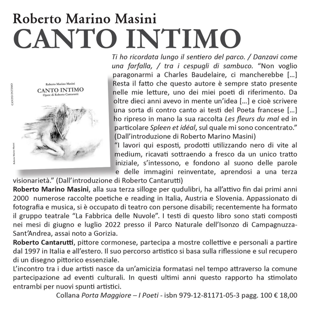 Roberto Marino Masini, "Canto intimo", qudulibri 2023 