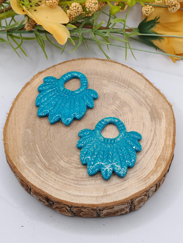 Total plume Bleu paillettes