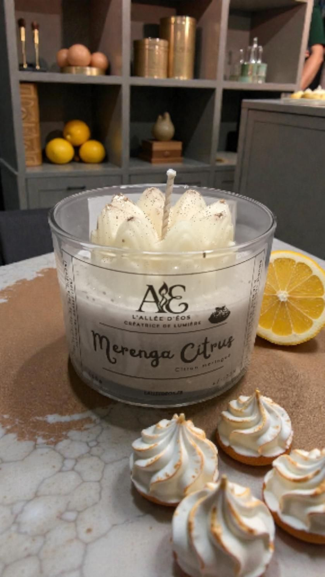 Bougie 3D Merenga Citrus - parfum citron meringué 