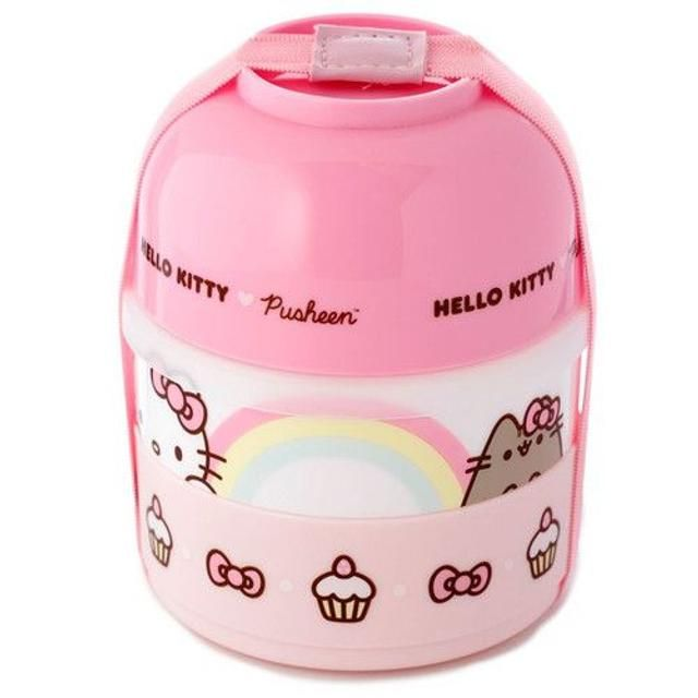 Hello Kitty &amp; Pusheen Cat Bento Stacking Lunch Boxes