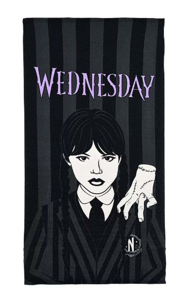 Serviette de bain Mercredi Addams 70x140cm ultra absorbante