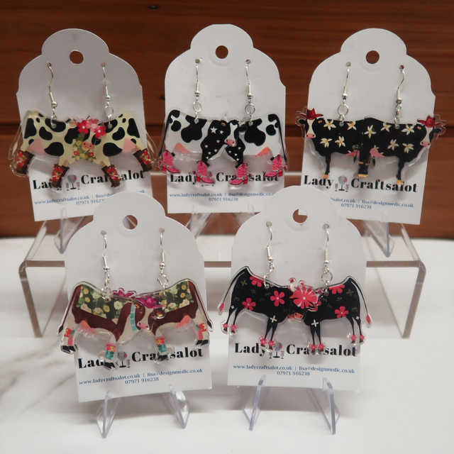 Cowboy Cow Earrings