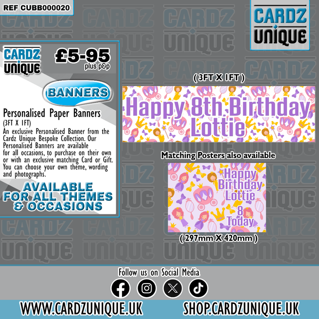 Personalised Banner (3FT X 1FT)