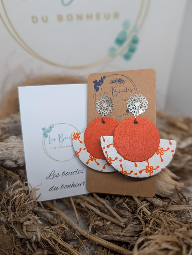 Boucles d'oreilles Dona orange do015