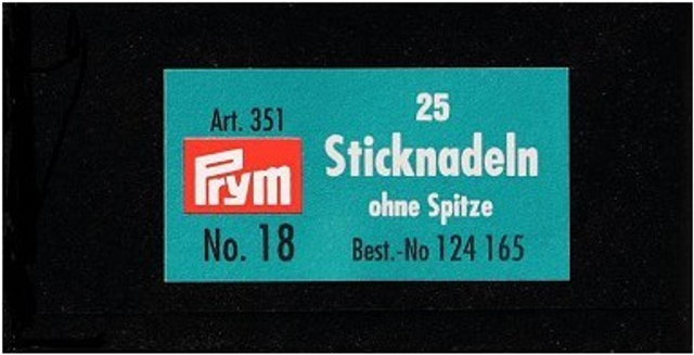 Prym: Stompe naalden maat 18