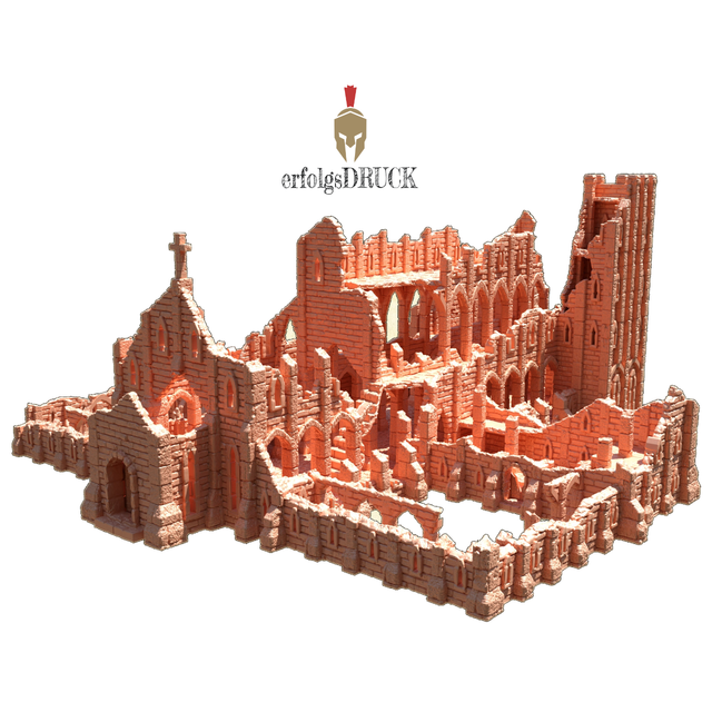 Kloster Kirche Ruine | 28mm Tabletop RPG Miniatur | 3D Druck | Gebäude Terrain | Pathfinder Dungeons and Dragons D&D Wargaming