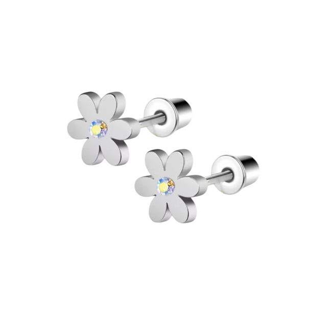 Daisy Flower Mini Comfort Back Stud Earrings 