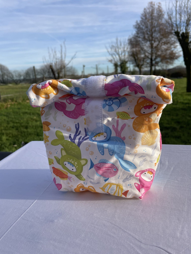 Sac à collation enroulable océan 
