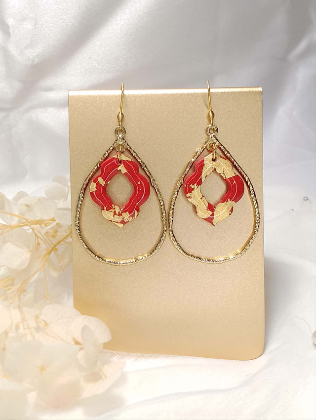 Boucles d'Oreilles "Goutte Dorée Bohème Chic"