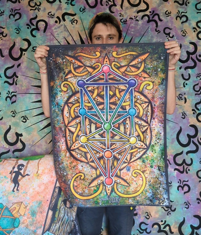 &quot;Arbre de vie&quot; Tenture Format 80x60cm 