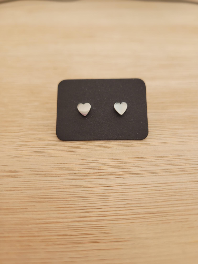 Stainless steel Heart stud earrings - SL-007