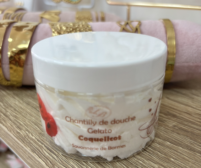 Chantilly de douche coquelicot 