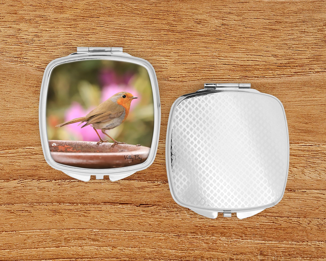 "Beautiful Robin" Compact Mirror 