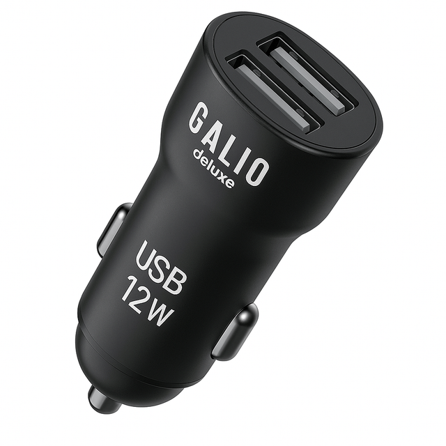 GALIO deluxe Dual USB Car Charger – 12W