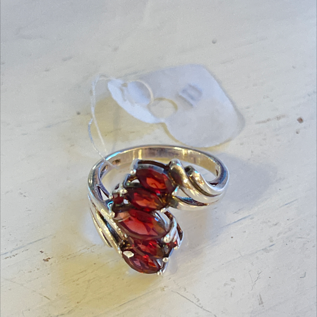 Granat Silber Ring 
