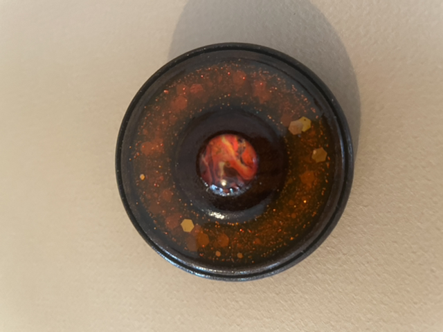 Amazaque wood brooch