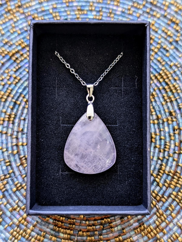Pendentif Quartz Rose