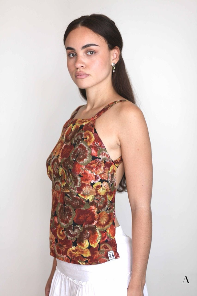 flower backless top M-L