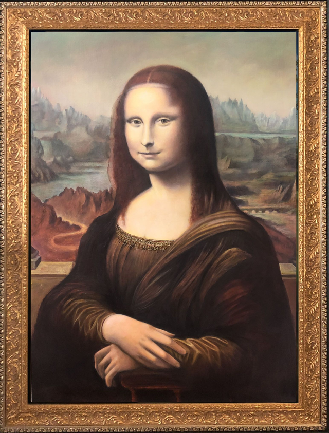 Copia da Leonardo, Monnalisa, olio su tavola, 70 x 100  cm. (Daniele Poltronieri)