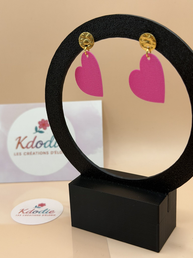 Boucles d'oreilles Coeur - Attaches Fantaisies couleur dorée