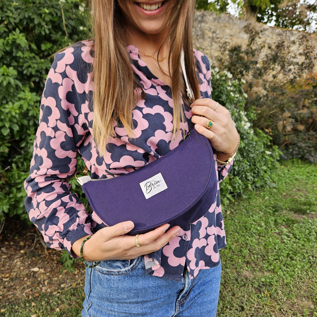 Sac demi-lune bleu marine