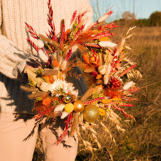 Couronne Noël Sauvage — Couronne de Noël en fleurs séchées | YSSEJ DESIGN