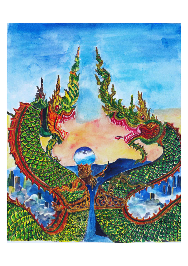 Dragons in Thailand - A4 print