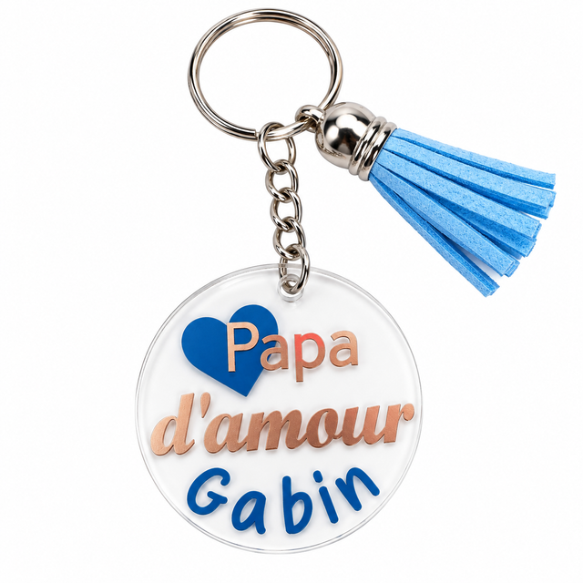 Porte-clés personnalisé - « Papa d’amour »