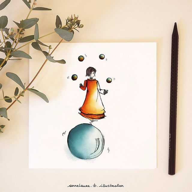 Carte &quot;En équilibre&quot;