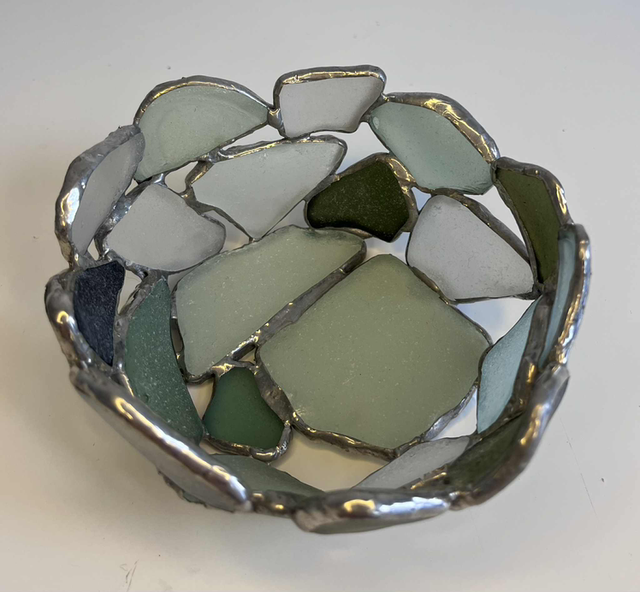 Sea Glass Bowl, approx 12cm