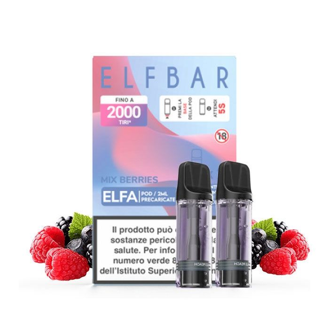 ELFBAR ELFA Pod Precaricate Mix Berries 2Pz 0mg/ml EAN6932570110640