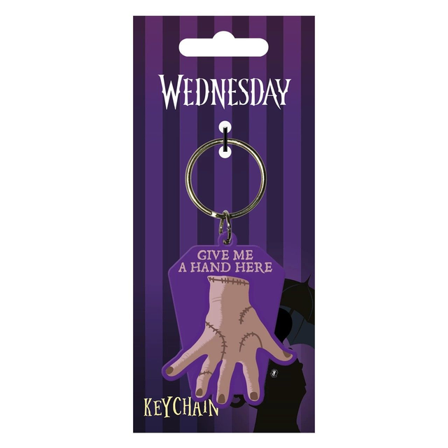 Wednesday: Give Me A Hand Rubber Keychain