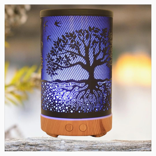 "Cylindre Arbre de Vie" - Diffuseur huiles essentielles 16 cm