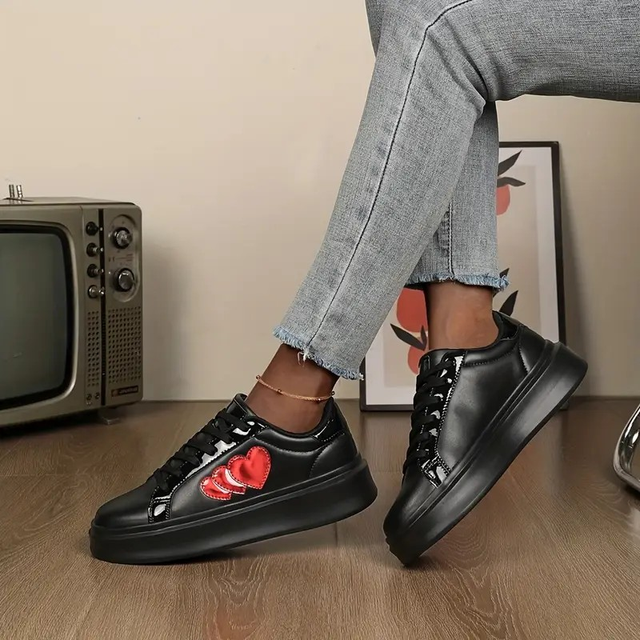 Women's Fashion Sneakers with Heart Design