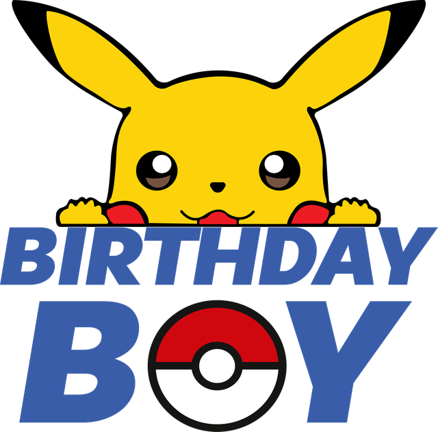Pikachu Birthday Boy DTF