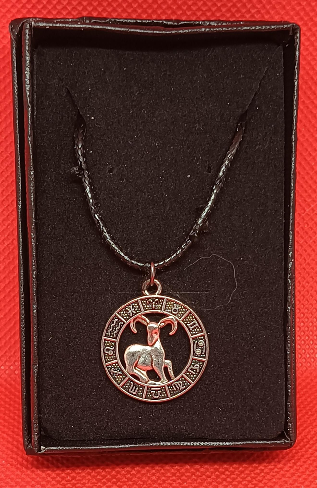 Tibetan Silver Taurus Horoscope Pendant Necklace.