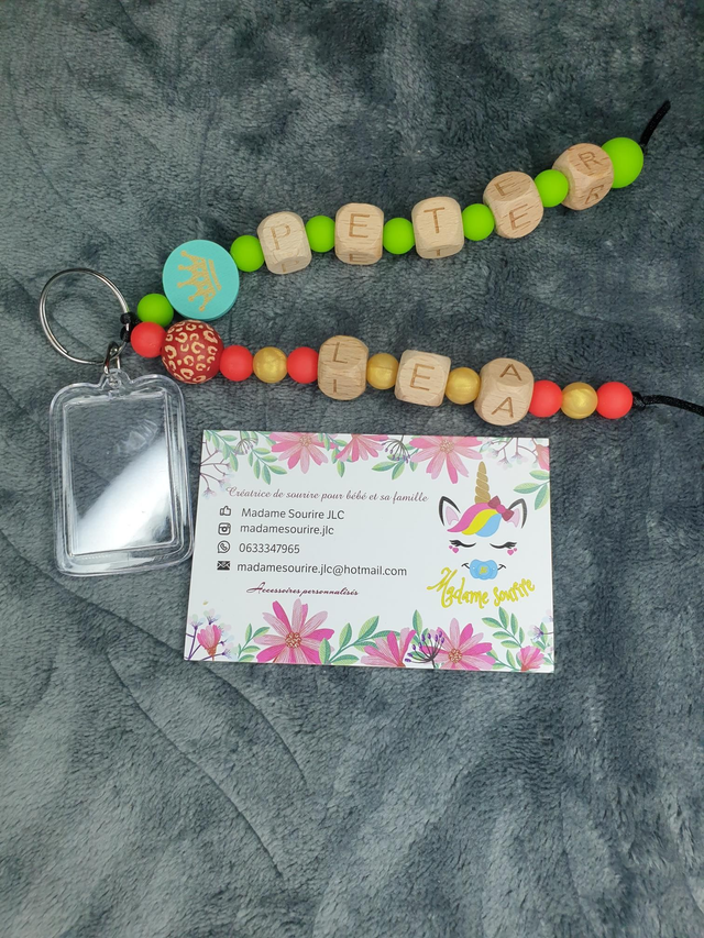 Porte Clés photo 2 Branches Bois 